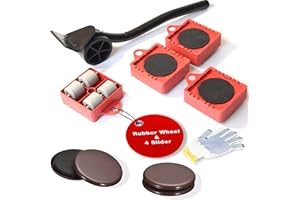 HUKURU 4+4 Furniture Sliders, for Carpet&Hardwood Floors, Furniture Movers with Wheels, Appliance Slider, Furniture Lift Mover Tool Set, Furniture Lifter Tool, Furniture Dolly