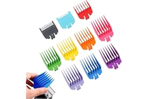 10 Pcs Guide Comb Set, Universal Hair Clipper Limit Comb Guide Attachment Replacement with Clip, Hair Clipper Guide Comb
