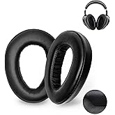 Voarmaks Sheepskin Real Leather Foam Cushion Ear Pads Compatible with Sennheiser PXC550 PXC550's 550-II MB 660 PXC 480 Series Headphone Replacement EarPads