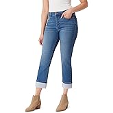 Angels Forever Young Womens Forever Deep Roll Cuff Ankle High-Rise Jeans