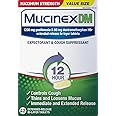 Mucinex DM 12Hr Maximum Strength Chest Congestion & Cough Medicine, 1200 mg Guaifenesin & 60 mg Dextromethorphan HBr, 42 Bi-Layer Tablets