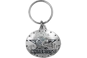 Siskiyou Sports NFL unisex-adult Oval Carved Metal Key Chain