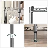 SONGMICS 6-Tier Metal Shelving Unit with Adjustable Shelves and Hooks view 6