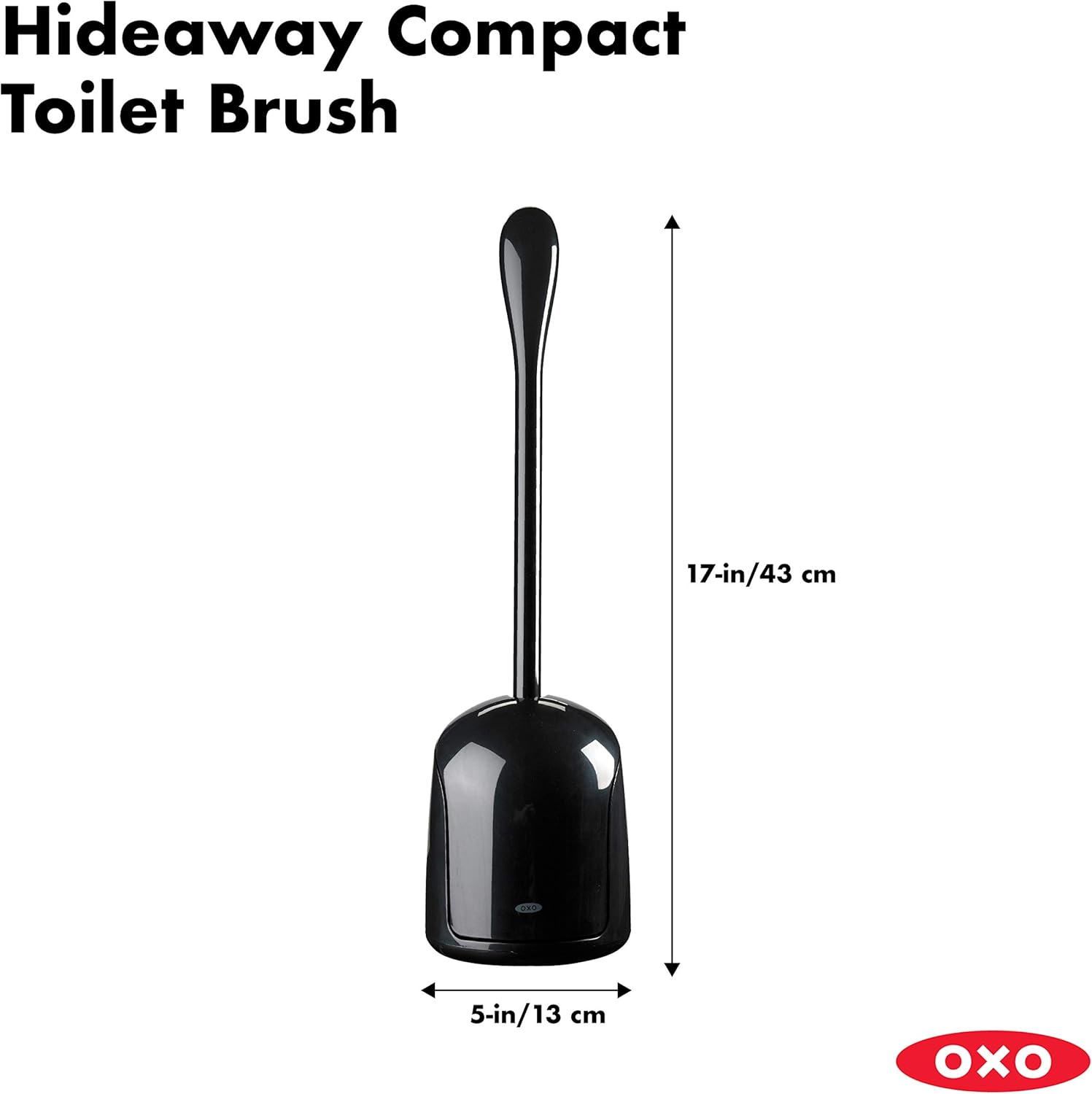 OXO Good Grips 1349480 Hideaway Compact Toilet Brush - Black: Home & Kitchen