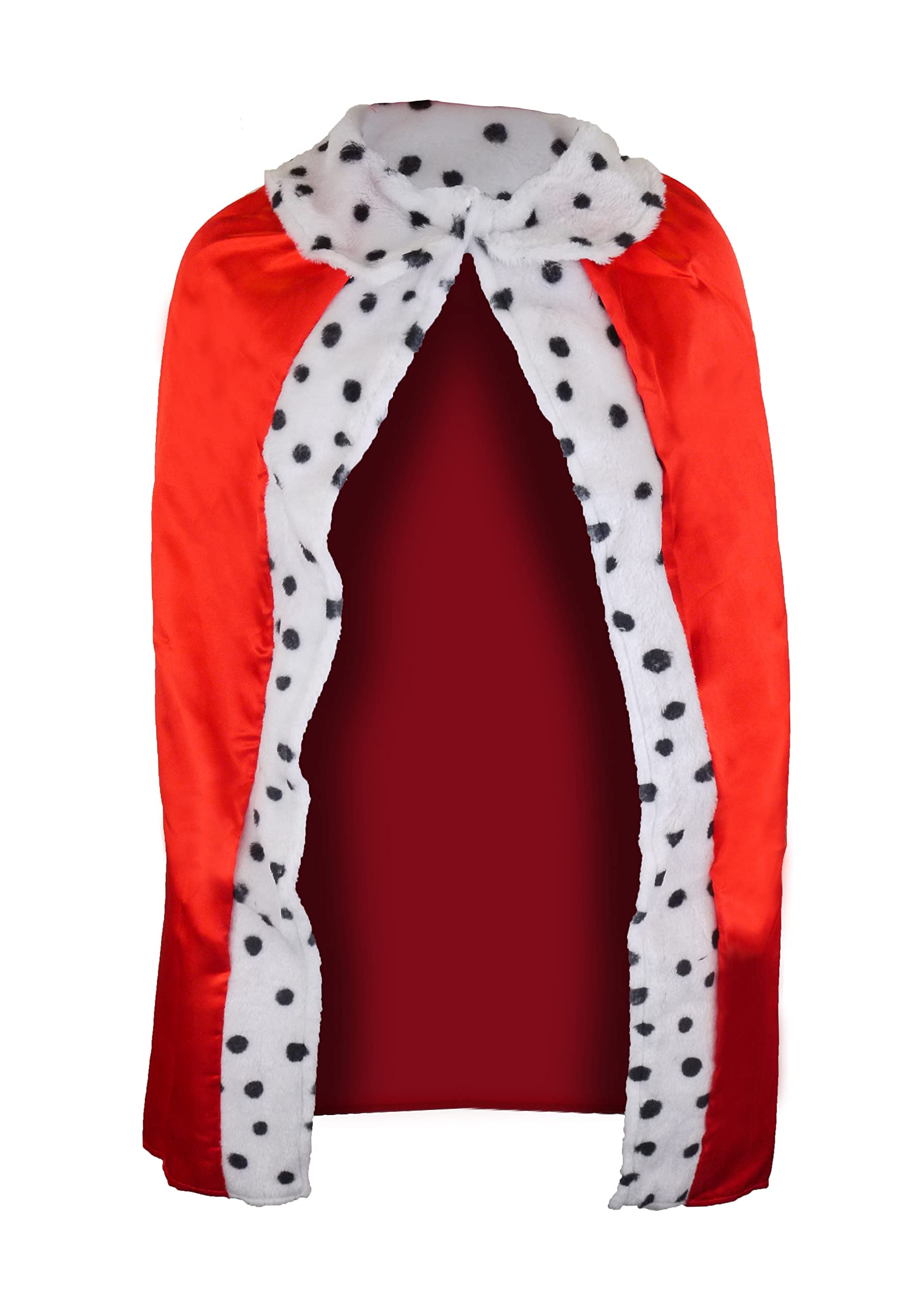 HENBRANDT Kids King’s Cape – Long Red Royal Cloak for Boys & Girls – Fancy Dress Costume Accessory for King, Queen, Prince, Medieval or Nativity Wise Men Outfits – One Size