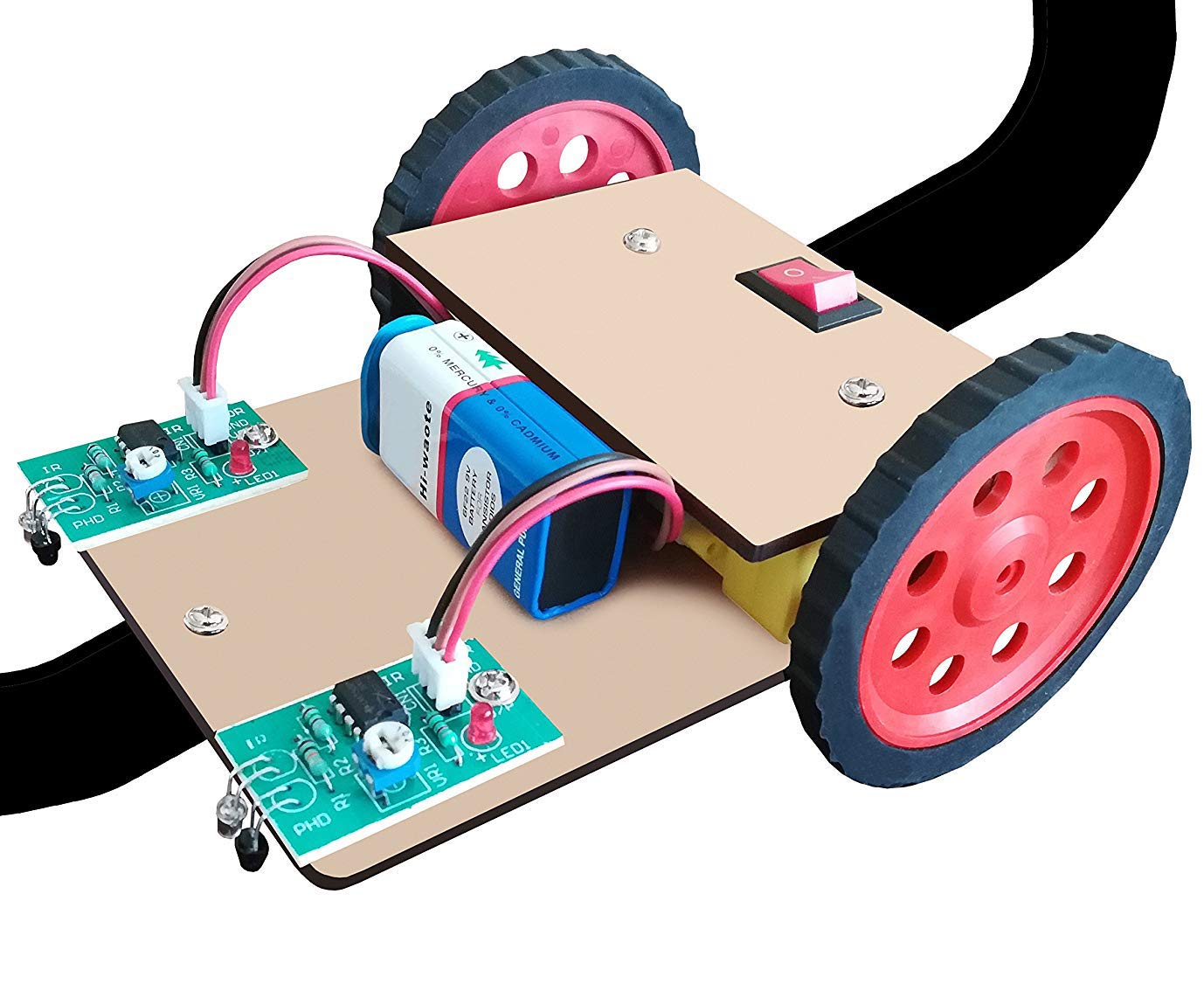 Kit4Curious Nasa Tech Line Tracker Following Robot with Track and