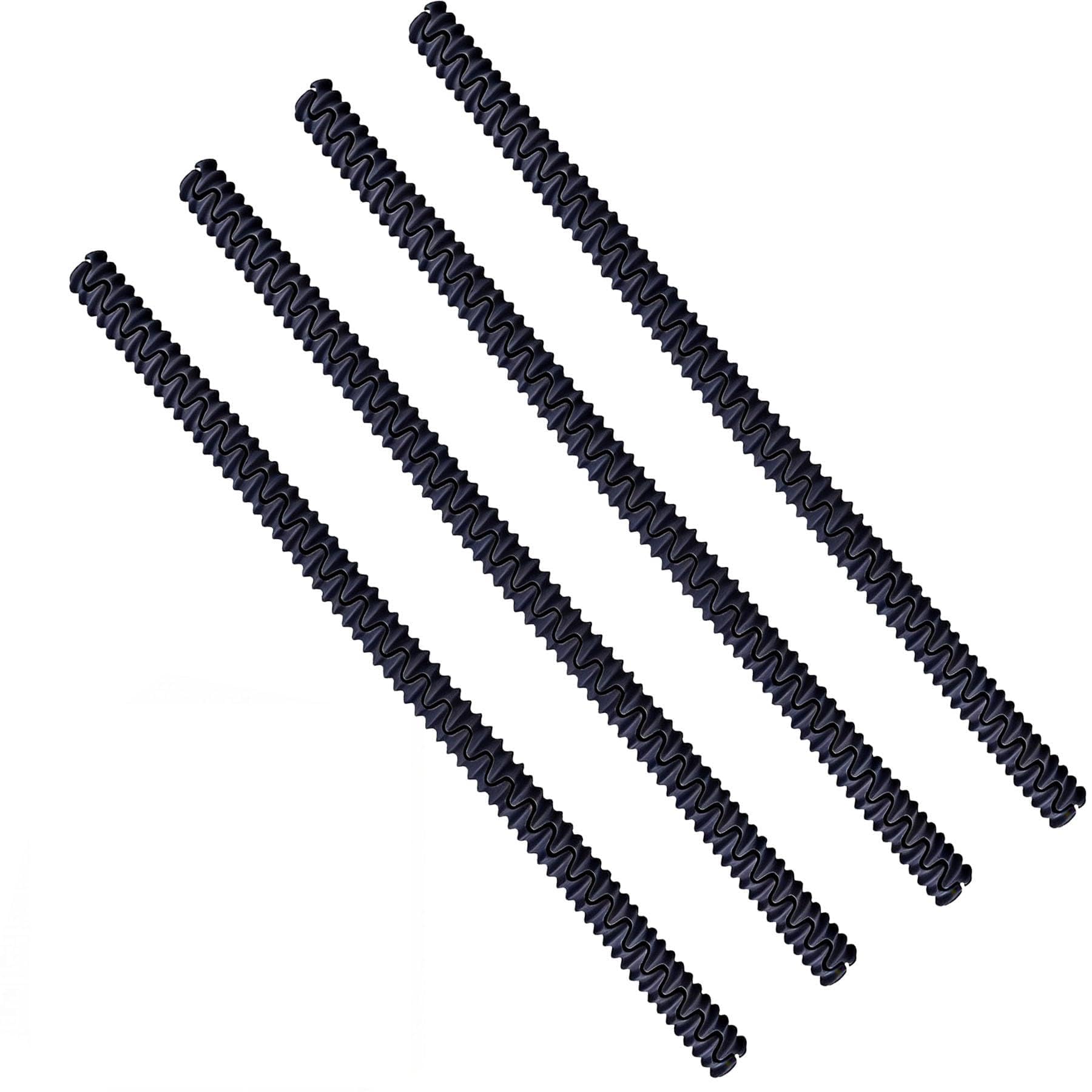 Bamboopack 4PCS Oven Rack Protectors Heat Resistant Silicone Oven Rack Shields Kitchen Oven Cooker Shelf Protector 14 Inches Oven Rack Edge Cover Liner Protector (Black)