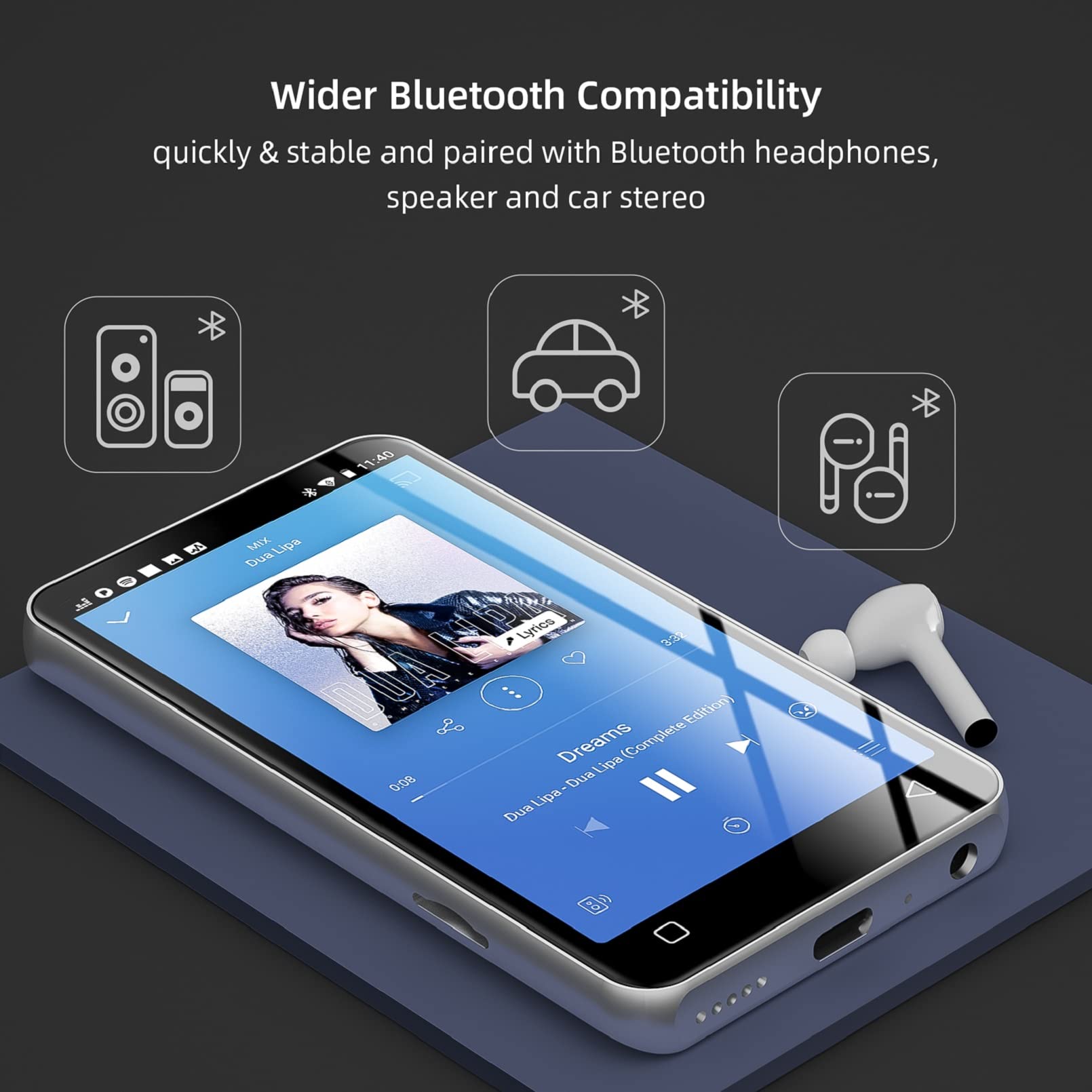 MP3 Player with Bluetooth and WiFi, 4