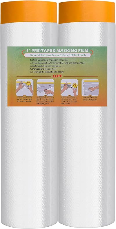LLPT Tape and Drape Pre-Taped Masking Film 2-Pack 270cm x 33m MFTO2633