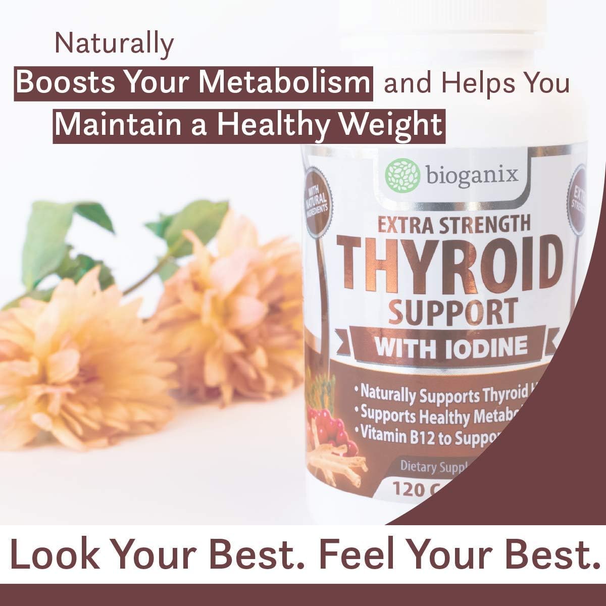 Thyroid Support Supplement with Iodine for Energy, Focus, Metabolism