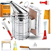 SunVara Bee Keeping Starter Kit Beekeeping Supplies, Bee Keeping Supplies-All Beekeeping Tools Bee Supplies and Equipment, Honey Bee Hive Starter Kit Tools Beekeeping Bee Smoker for Beekeeping