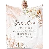 SUBORD Gifts for Grandma, Grandma Blanket 60"X50", Grandmas Birthday Gifts from Grandkid, Grandma's Gift Ideas for Mothers Day & Christmas, Grandmother Gifts