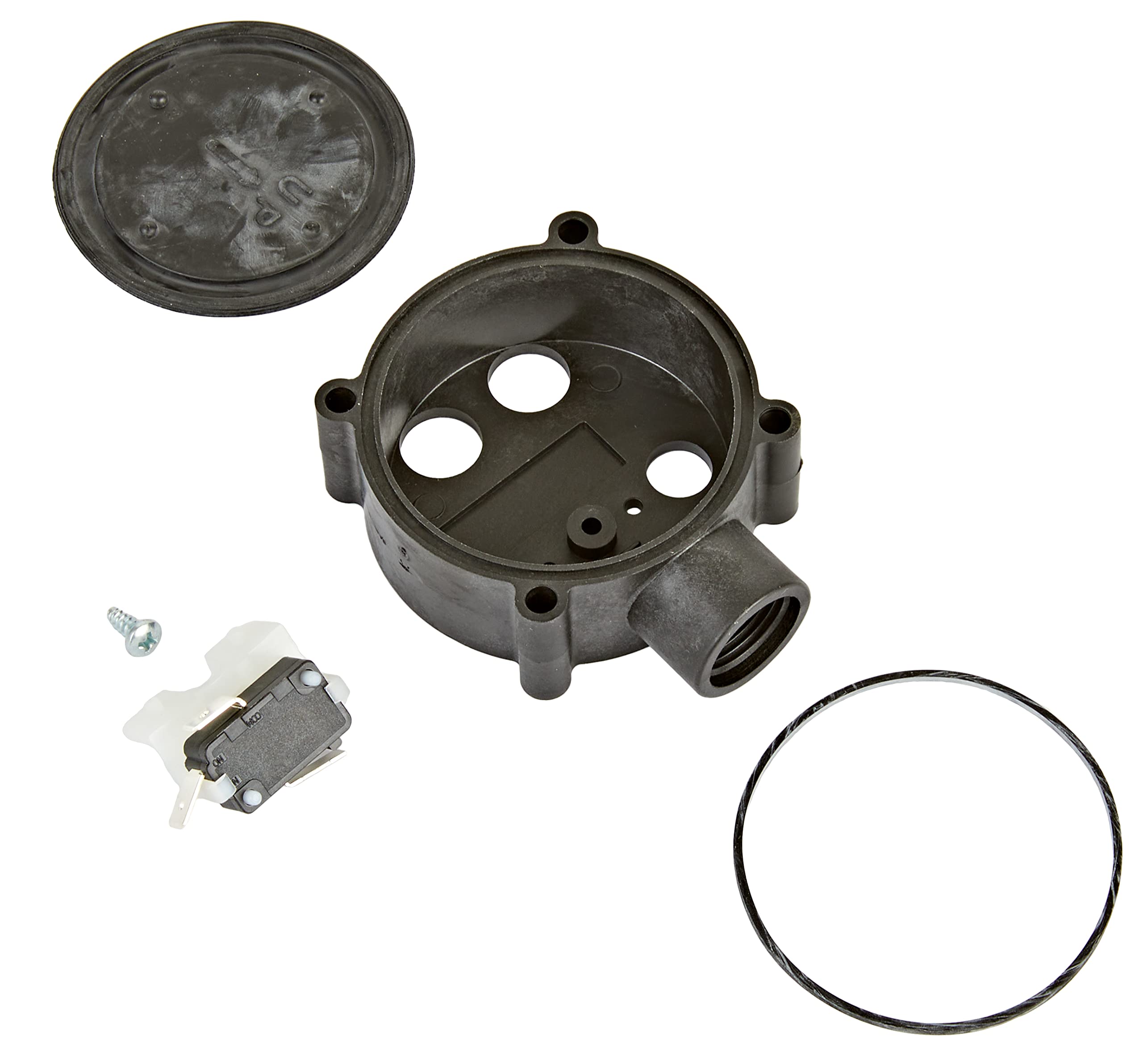 Photo 1 of Little Giant SPRK-1 Sump Pump Diaphragm Switch Repair Kit with Casing, Black, 599300