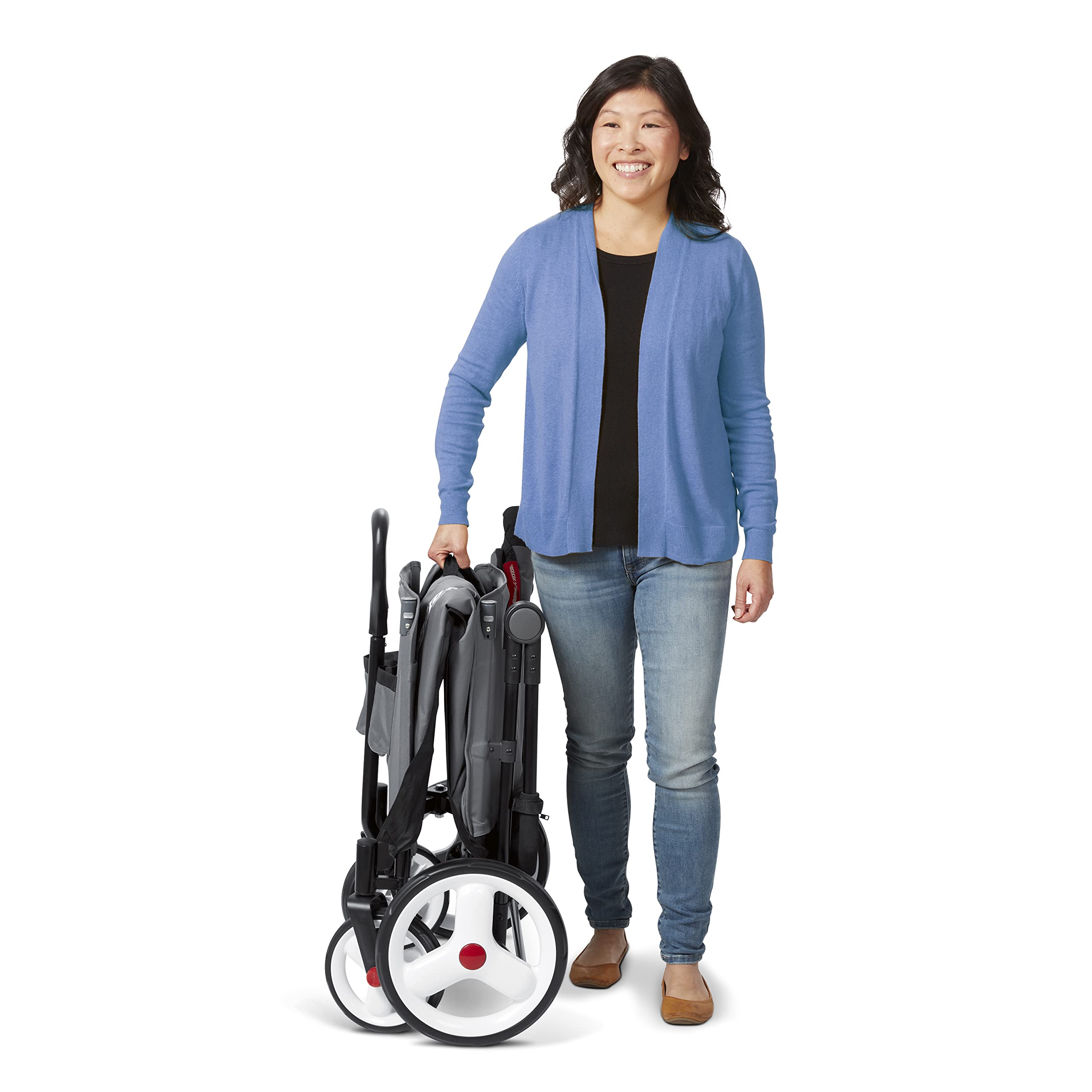 Stroller Wagon for Kids, Baby Stroller, Utility Cart, Rolling Cart, Radio Flyer City Luxe Stroll 'N Wagon, for Ages 1+ Years, Gray