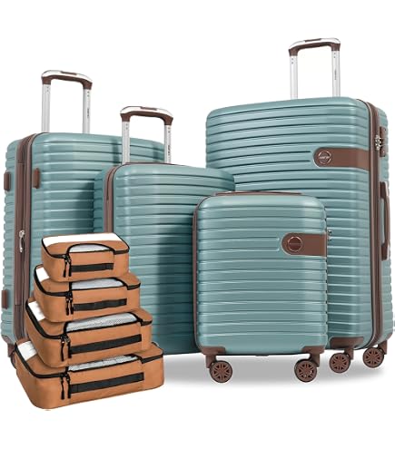 Amazon.com: Merax 4-Piece Hardshell Luggage Set 16/20/24/28 TSA