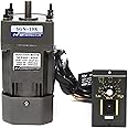 Variable Speed Gear Reduction Motor, 110V AC Gear Motor Single-Phase High Torque Electric Gear Reducer Motor with Speed Controller 0-135RPM 60W 10K(Reduction Ratio 1:10)