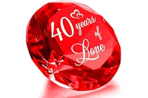 YWHL Happy 40th Wedding Anniversary Romantic Gifts for Her Him, Ruby Wedding Gifts for Her, 40 Years of Love Present for Coup