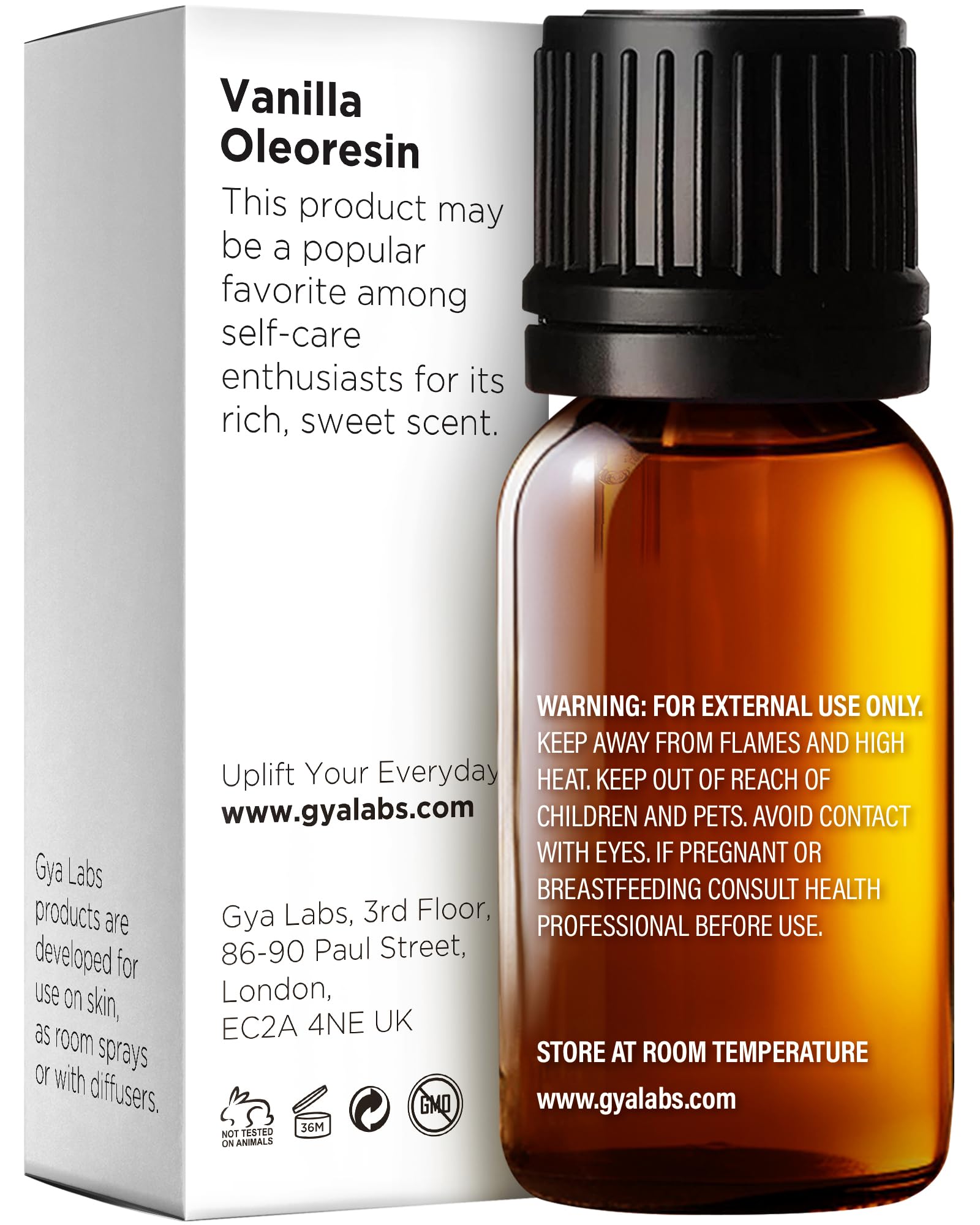 Gya Labs Vanilla Essential Oil - 0.34 Fl Oz - for Hair, Skin, Diffuser, Aromatherapy & DIY Candle Making Scent