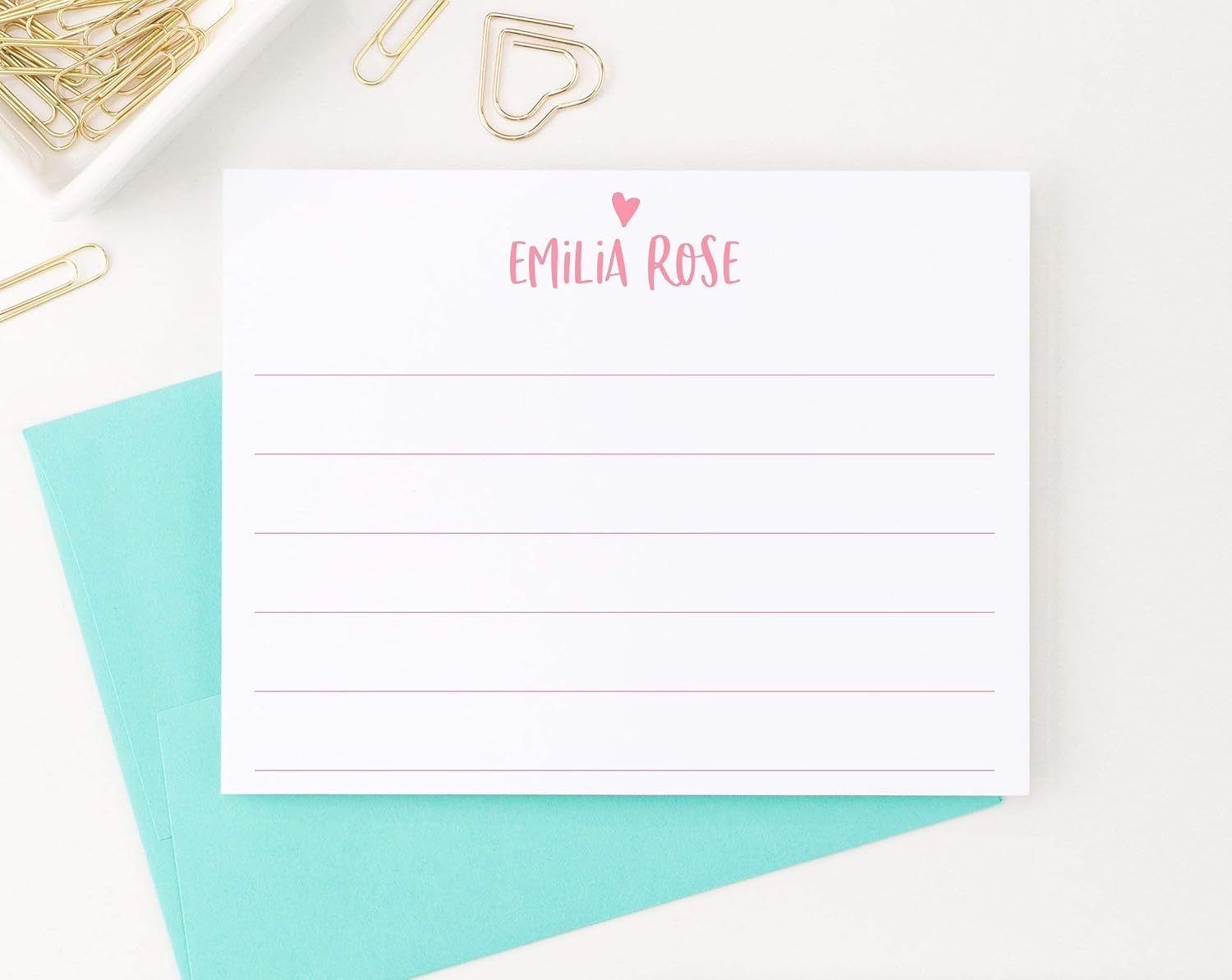 Amazon.com: Personalized Stationery for Girls, Personalized Lined ...