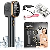 Herbishh IPL Laser Hair Removal Device, Painless Cooling Technology- 400,000 Flashes, Hair Removal Machine with 5 Intensity Levels, Skin Sensor & Dual Flash Modes- Manual & Auto, For Face & Body Black