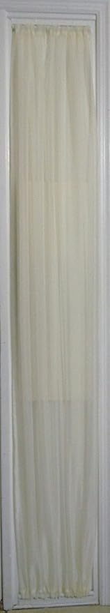 Amazon Com Ecru Sheer Sidelight Curtain 36 Wide 82 Length Rod