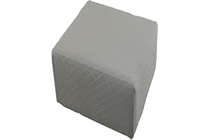 Ottoman Cover Square, Footstool Slipcovers, Stretch Jacquard, Small 16x16 18x18in