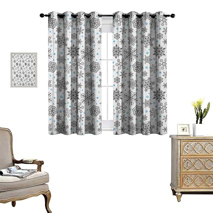 Amazon Com Warm Family Snowflake Blackout Window Curtain Lace