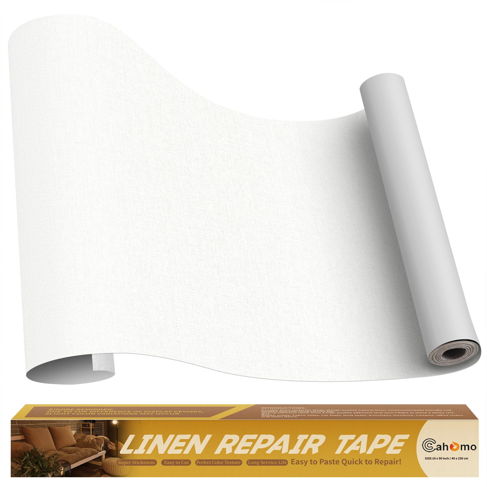Photo 1 of Linen Repair Tape 16x90 inch, Self Adhesive Fabric Patches, Linen Patch Tape Kit, Fabric Repair Tape 