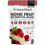 Monk Fruit Sweetener with Erythritol Granular - 1:1 Sugar Substitute, Keto - 0 Calorie, 0 Net Carb, Non-GMO