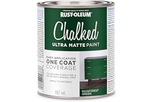 Rust-Oleum Chalked Ultra Matte Paint Multi-Surface DIY Paint for Cabinets, Furniture, Crafts in Rainforest Green (396767), 88