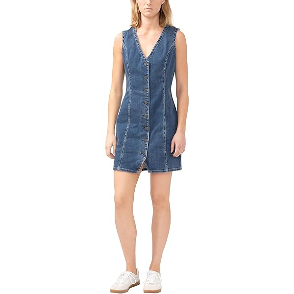 Philosophy Womens Tencel Lace Up Denim Dress (Small, Dark Wash) at Amazon  Women's Clothing store
