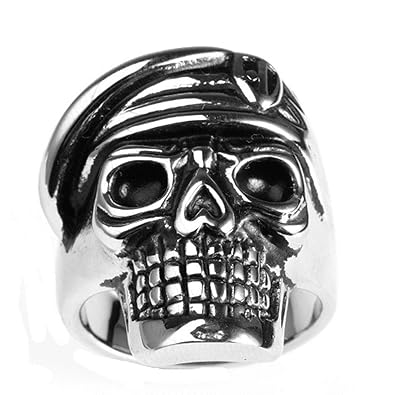 Daesar Herren Ring Sterling Silber 925 Soldier Totenkopf Schädel Punk Gothic Freundschaftsring