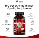 NEW LEAF Ashwagandha Gummies 1200mg 3 Month Supply 5% Withanolides UK Made view 4