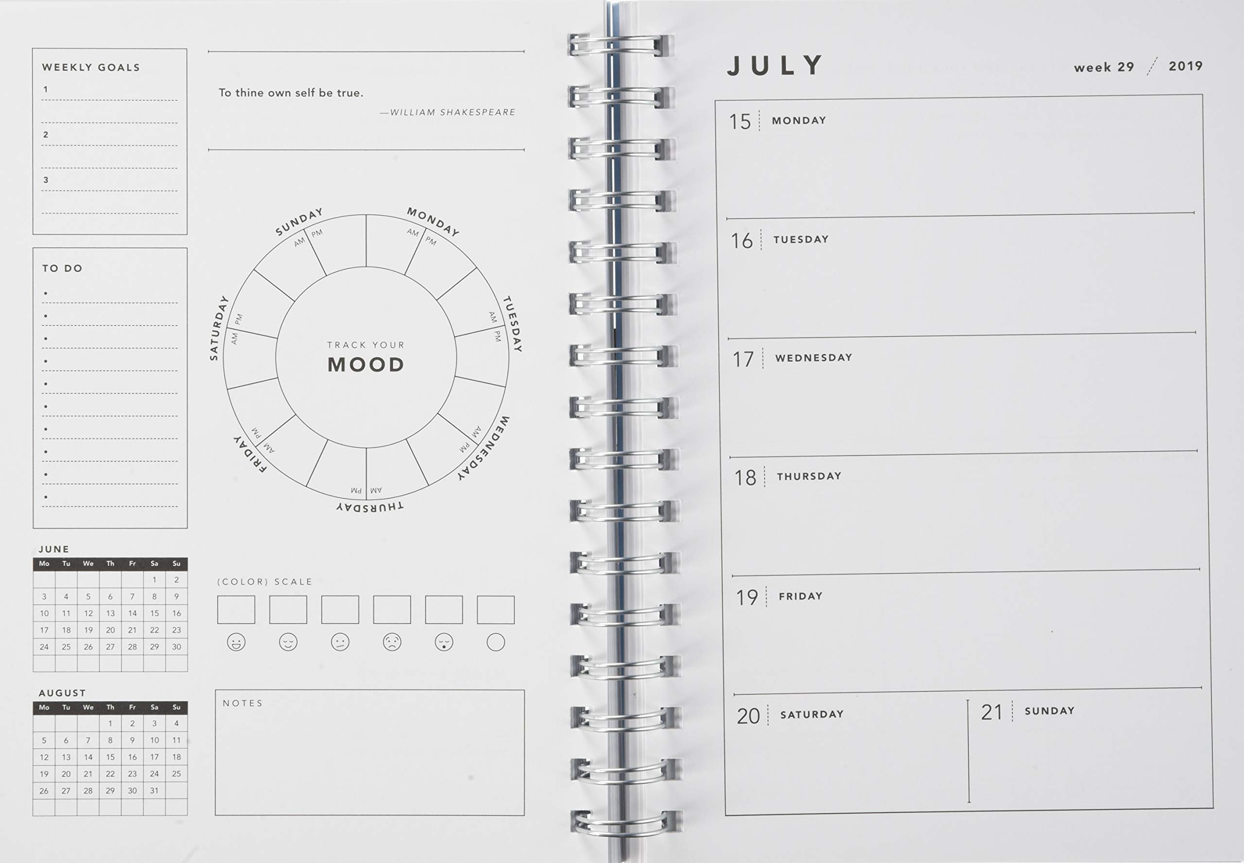 2019 Mood Tracker Planner Understand Your Emotional Patterns