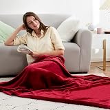 EHEYCIGA Fleece Blanket 130x165cm Red Throw Soft Warm Microfiber view 7