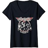 Womens Aerosmith Amazon Exclusive - Back In The Saddle 1984 Tour V-Neck T-Shirt