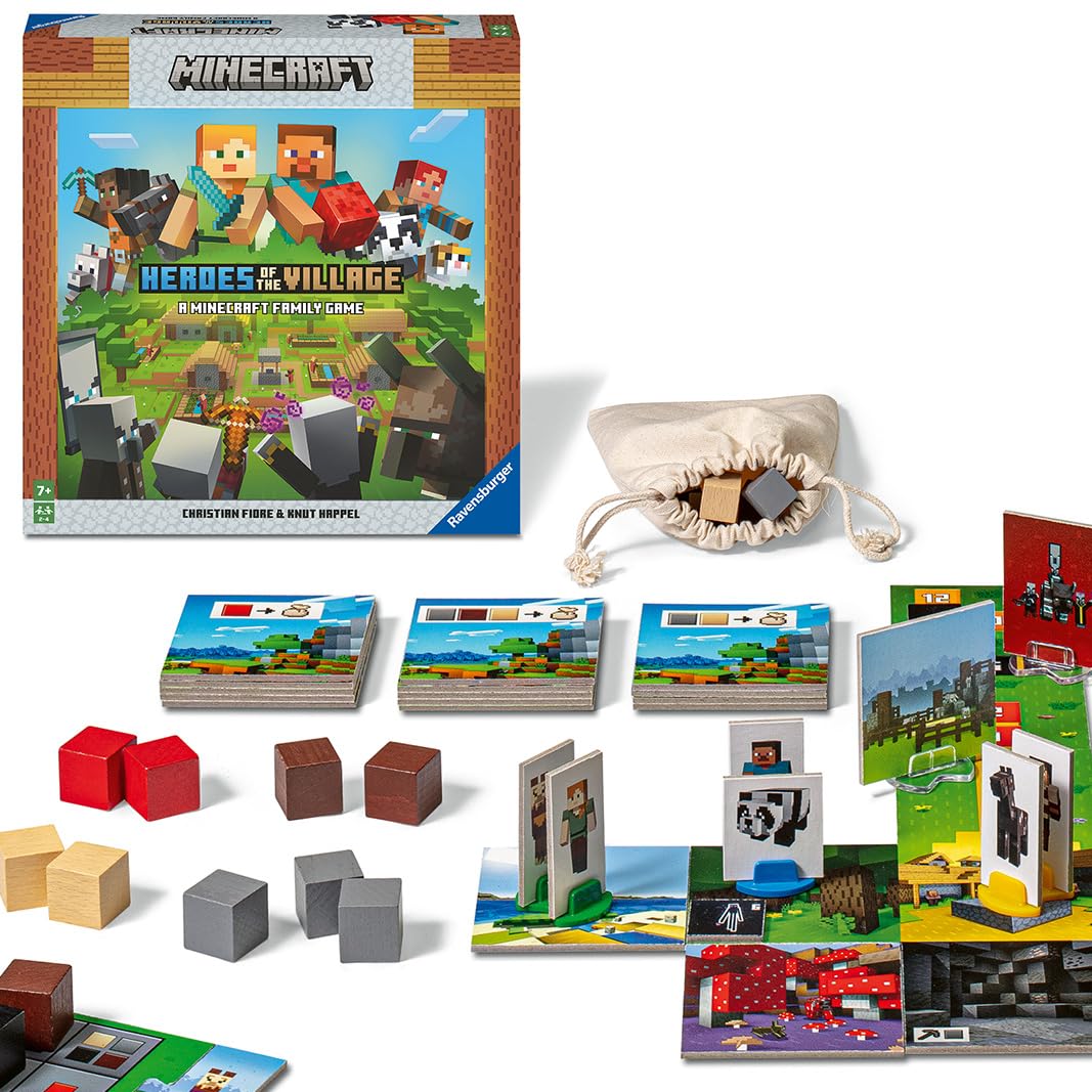 Ravensburger Minecraft Heroes of the Village Board Game for Kids Age 6 Years Up - 2 to 4 Players for Boys and Girls