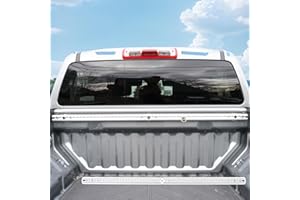 Kingna Trail Rail System Compatible with 2023 2024 2025 Chevy Colorado GMC Canyon Truck Bed Front Track Aluminum Alloy Cargo Management Tie Down Rail L-Track for 2024 Chevrolet Colorado Accessories