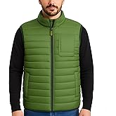 Krumba Men Quilted Vest for Winter: Lightweight Sleeveless Zip Up Puffer Jackets - Casual Outerwear for Running Hiking Riding