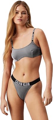 Bas de Bikini Brésilien Femme avec Branding, Noir (Pvh Black), M