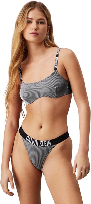 Bas de Bikini Brésilien Femme avec Branding, Noir (Pvh Black), M