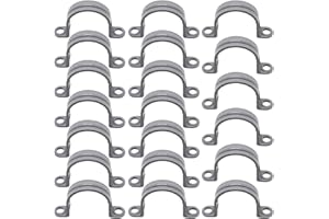 BENLIUDH 1-1/4 Inch PVC Pipe Strap, 2-Holes Conduit Pipe Clamps Plastic Pipe Supports (20 Pcs)