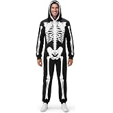 Spooktacular Creations Halloween Skeleton Costume, Adult Skeleton Costume, Skull Jumpsuit for Halloween Cosplay Party