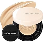 JUNG SAEM MOOL [ Mini ] Essential Skin Nuder Cushion Mini 21W Medium 0.17 Fl Oz, Natural Radiant Finish Cushion Foundation with Buildable Coverage, Lightweight Texture, Korean Foundation Makeup