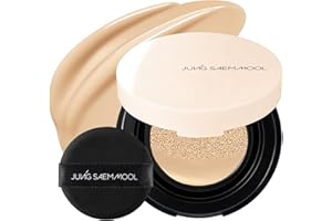 JUNG SAEM MOOL [ Mini ] Essential Skin Nuder Cushion Mini 21W Medium 0.17 Fl Oz, Natural Radiant Finish Cushion Foundation with Buildable Coverage, Lightweight Texture, Korean Foundation Makeup