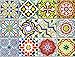 Tile Stickers 24 PC Set (2 X 12PC) Authentic Traditional Talavera Tiles Stickers Bathroom & Kitchen Tile Decals Easy to Apply Just Peel & Stick Home Decor 6x6 Inch (Bathroom Tile Stickers AB2)