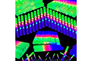 PYYZHALI 130-Pack Premium LED Foam Glow Sticks Bulk – Wedding Glow Sticks for Reception, Foam Lights Up Sticks, Party Supplies for Adults, Glow Party Favors, Lighted Foam Rods, DJ Club Event Glow Stick.