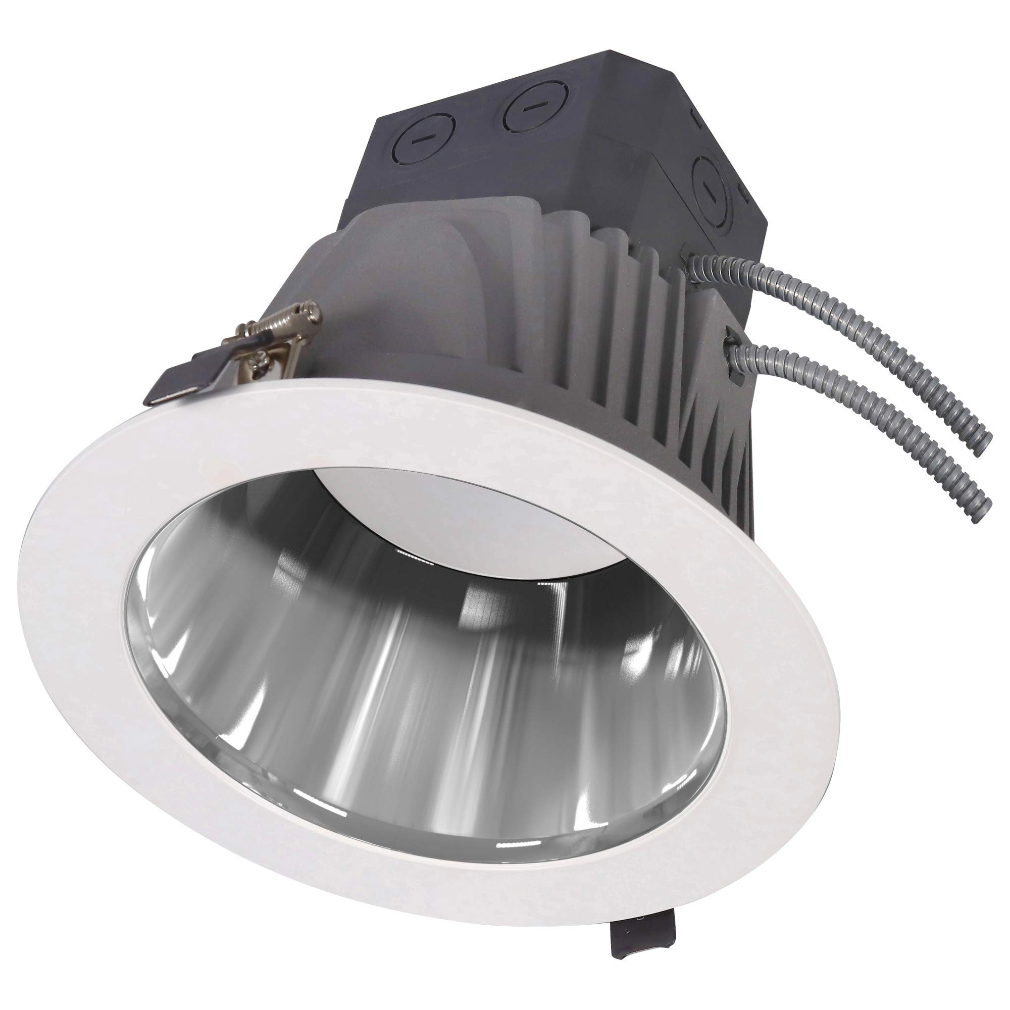 Photo 1 of Sylvania LED RT8 8" Recessed Downlight Kit, 1000/1500/2000 Lumen Selectable, 120-277V, 3000K Neutral White - 1 Pack (61556)