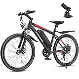 Electric Bike for Adults, 26'' 1000W Peak Ebike, Up