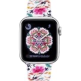 YOUKEX Sport Flower Band Compatible with Apple Watch 38mm 40mm 42mm 44mm,Soft Printed Strap Replacement Wristbands Compatible with iwatch Sport Series 4 Series 3 Series 2 Series 1